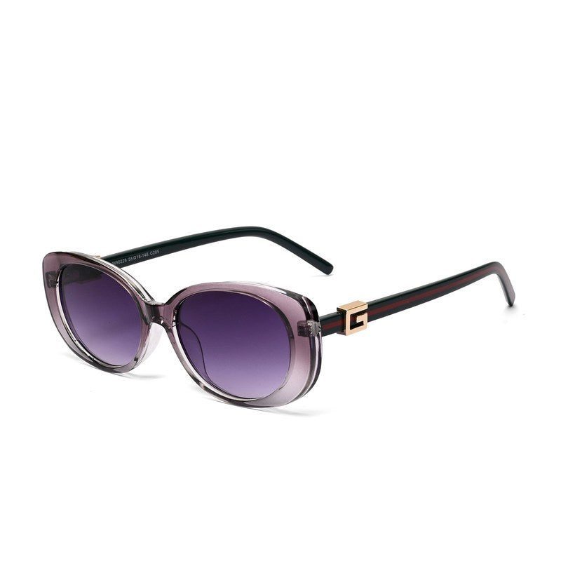 Evira Transparent Gradient Purple Large Full Rim Cateye Sunglasses for Women — Hashtag Eyewears