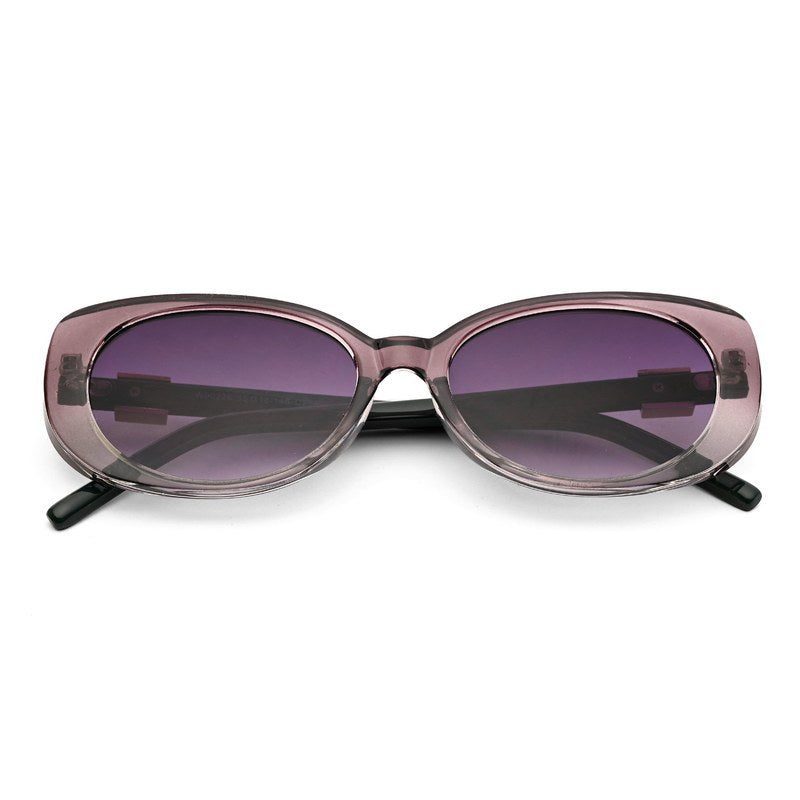 Evira | Transparent Gradient Purple Large Full Rim Cateye Sunglasses for Women [UV-protected]