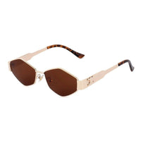 Exarion Brown Large Full Rim Diamond Sunglasses for Women — Hashtag Eyewears