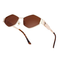 Exarion Brown Large Full Rim Diamond Sunglasses for Women — Hashtag Eyewears