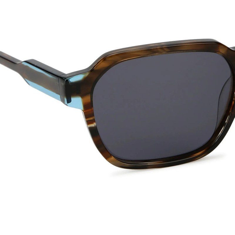 EYEBEAM Tiger Brown-Transparent Blue Medium Full Rim Square Sunglasses for Men & Women — Hashtag Eyewears