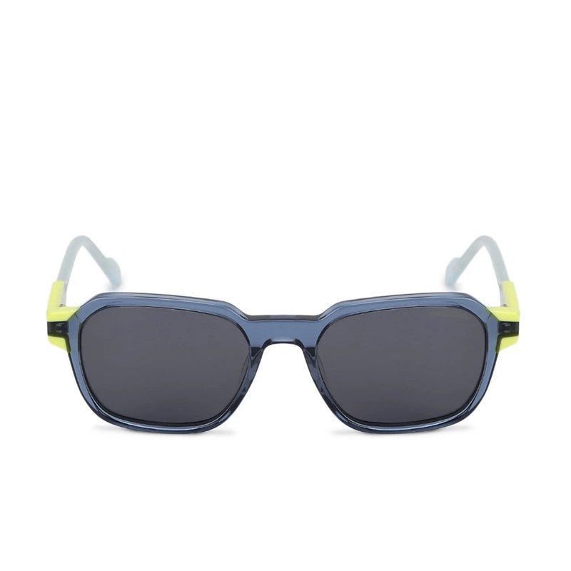 EYEBEAM Transparent Blue Medium Full Rim Square Sunglasses for Men & Women — Hashtag Eyewears