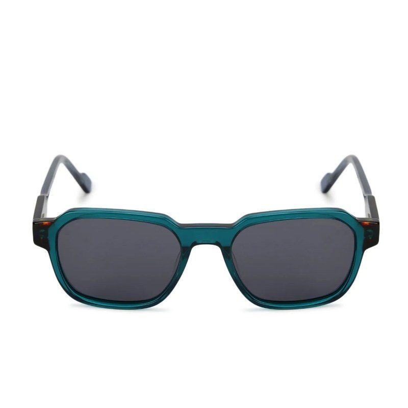 EYEBEAM Transparent Green-Red Medium Full Rim Square Sunglasses for Men & Women — Hashtag Eyewears