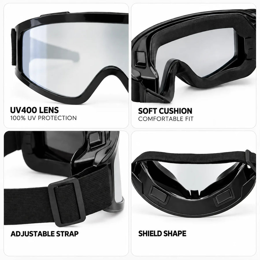 Ulyria | Mirror Free Size Full Rim Shield Sports Sunglasses for Men & Women [Air-Shield]