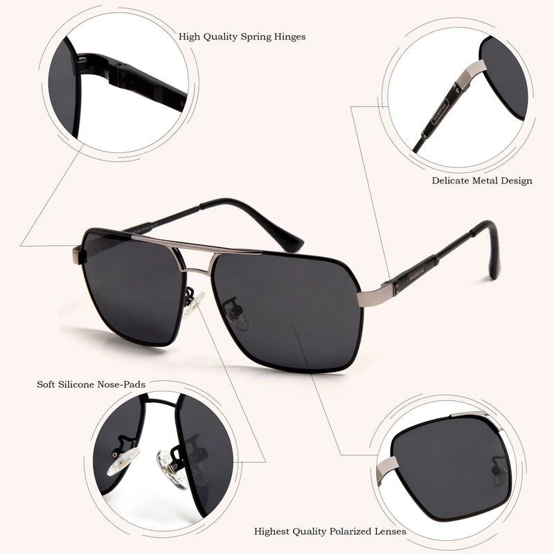 Inferna Gradient Purple Green Medium Full Rim RECTANGLE Sunglasses for Men & Women — Hashtag Eyewears