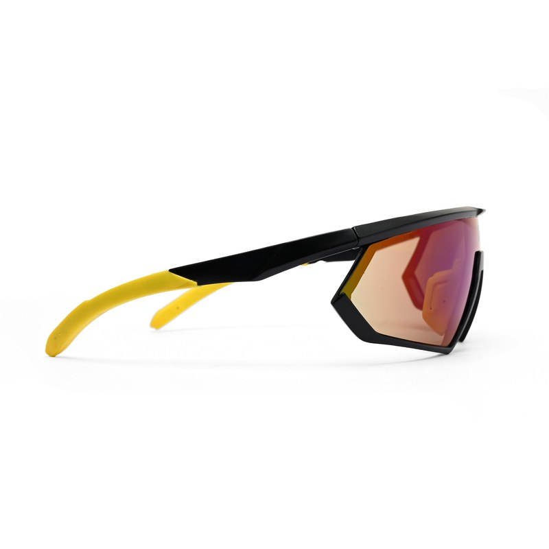 Faelon Black Medium Full Rim Shield Sports Sunglasses for Men & Women — Hashtag Eyewears