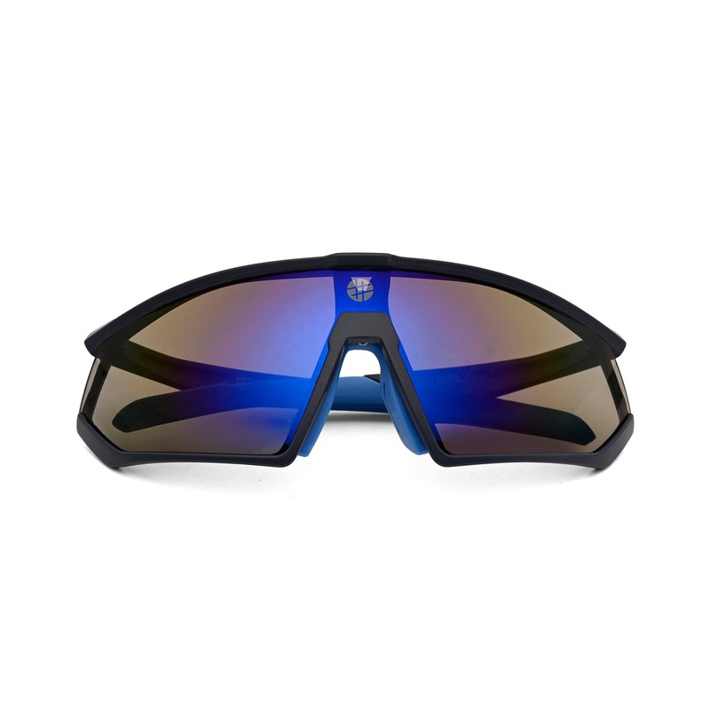 Faelon | Blue Medium Full Rim Shield Sports Sunglasses for Men & Women [UV-protected]
