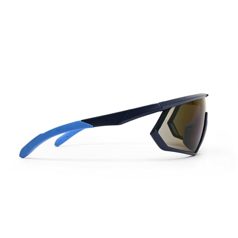 Faelon Blue Medium Full Rim Shield Sports Sunglasses for Men & Women — Hashtag Eyewears