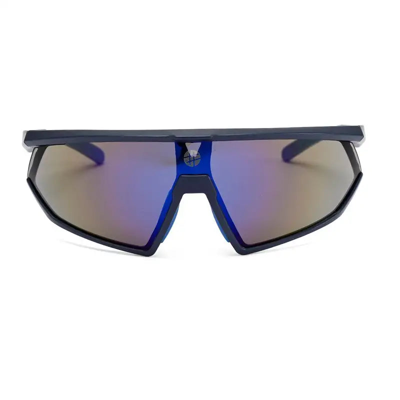 Faelon | Blue Medium Full Rim Shield Sports Sunglasses for Men & Women [UV-protected]