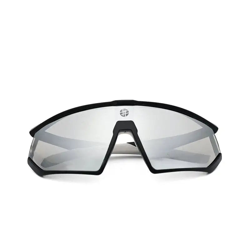 Faelon | Grey Medium Full Rim Shield Sports Sunglasses for Men & Women [UV-protected]