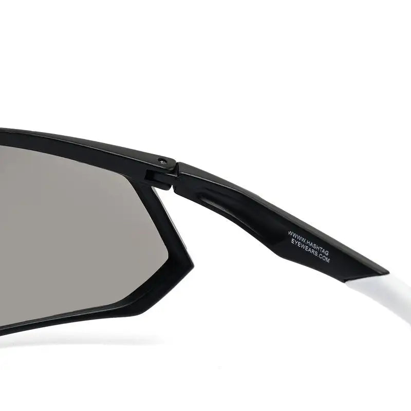 Faelon | Grey Medium Full Rim Shield Sports Sunglasses for Men & Women [UV-protected]