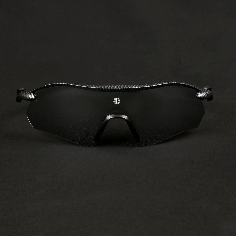 Falcon | Grey Texture Large Half Rim Shield Sports Sunglasses for Men & Women [Mirrored]
