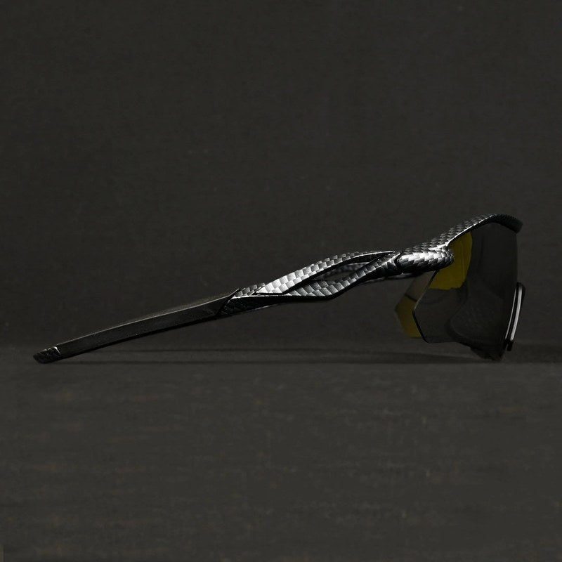 Falcon Grey Texture Large Half Rim Shield Sports Sunglasses for Men & Women — Hashtag Eyewears