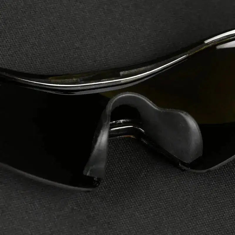 Falcon | Transparent Grey Large Half Rim Shield Sports Sunglasses for Men & Women [Mirrored]