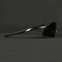 Falcon Transparent Grey Large Half Rim Shield Sports Sunglasses for Men & Women — Hashtag Eyewears