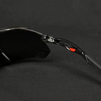 Falcon Transparent Grey Large Half Rim Shield Sports Sunglasses for Men & Women — Hashtag Eyewears