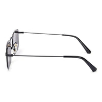Feryn Black Medium Full Rim Rectangle Sunglasses for Men & Women — Hashtag Eyewears