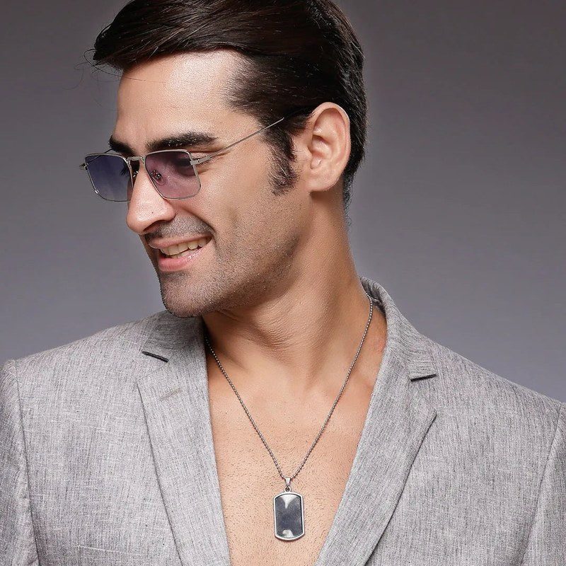 Feryn Gradient Blue Full Rim Lock Side Sunglasses Men & Women for Medium — Hashtag Eyewears