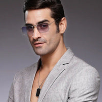 Feryn Gradient Blue Full Rim Lock Side Sunglasses Men & Women for Medium — Hashtag Eyewears