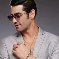 Feryn Gradient Purple Full Rim Rectangle Sunglasses Men & Women for Medium — Hashtag Eyewears