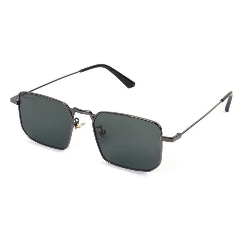 Feryn Grey Medium Full Rim Rectangle Sunglasses for Men & Women — Hashtag Eyewears