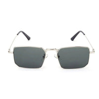 Feryn Silver Medium Full Rim Rectangle Sunglasses for Men & Women — Hashtag Eyewears