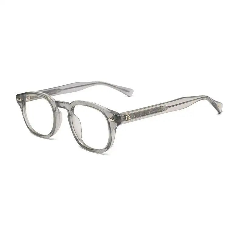 FlexiTint | Transparent Greenish Grey Medium Full Rim Square Computer Glasses for Men & Women [Photochromic]