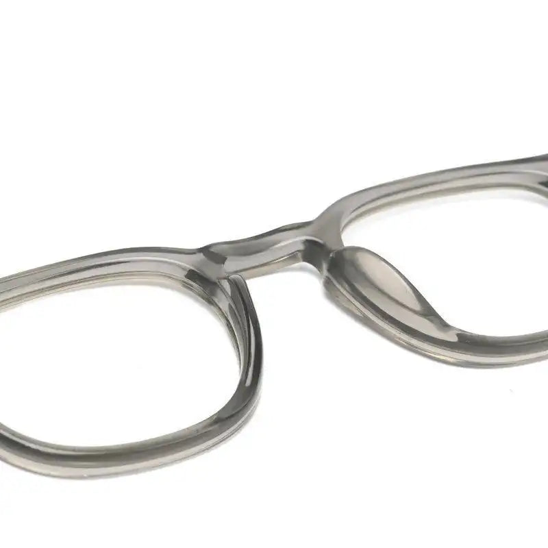 FlexiTint | Transparent Greenish Grey Medium Full Rim Square Computer Glasses for Men & Women [Photochromic]