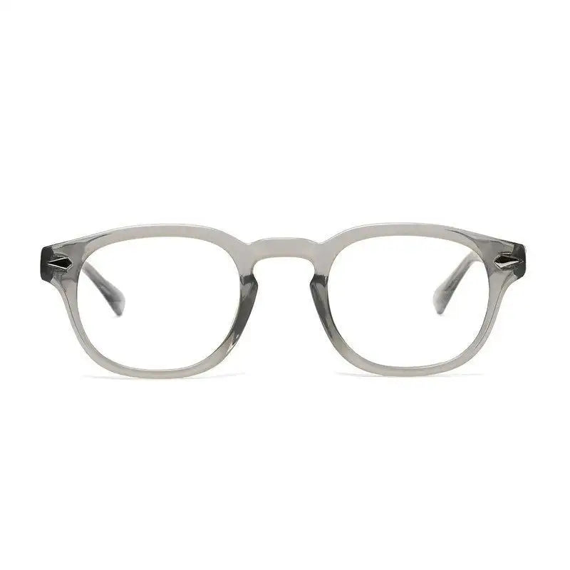 FlexiTint | Transparent Greenish Grey Medium Full Rim Square Computer Glasses for Men & Women [Photochromic]
