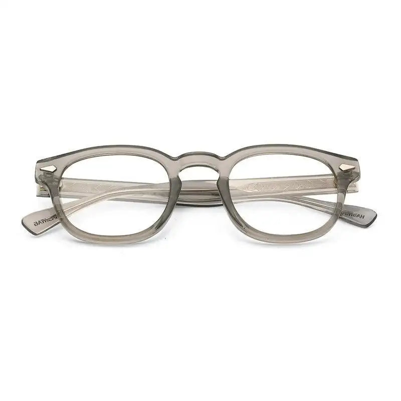 FlexiTint | Transparent Greenish Grey Medium Full Rim Square Computer Glasses for Men & Women [Photochromic]