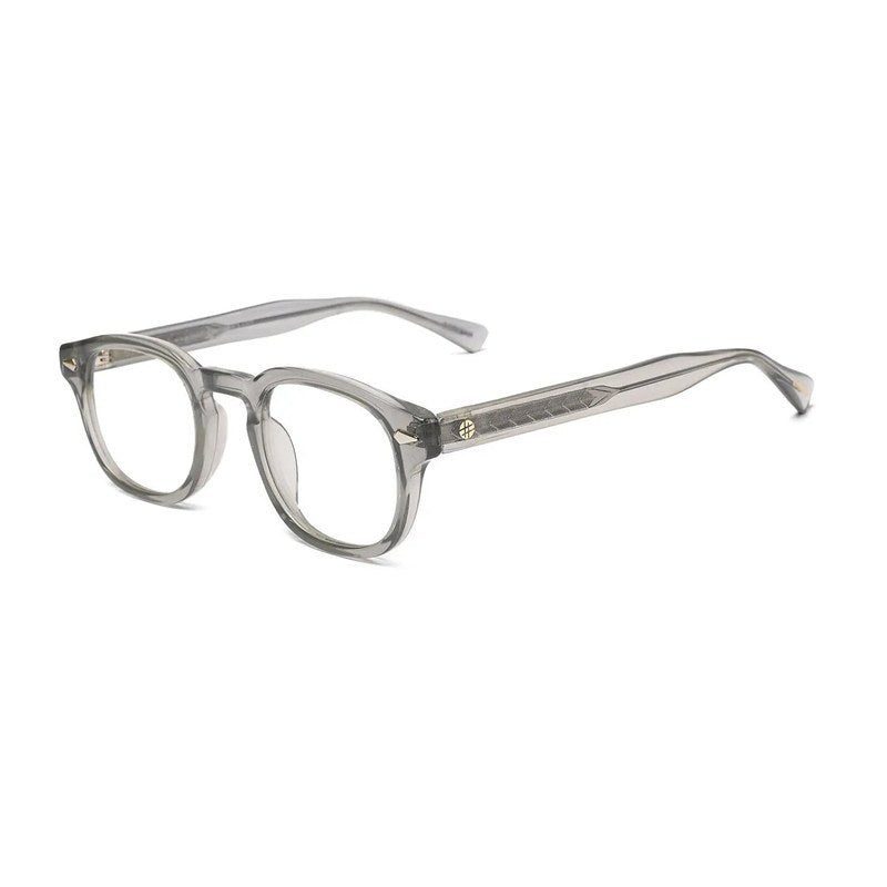 FlexiTint Transparent Greenish Grey Medium Full Rim Square Computer Glasses for Men & Women — Hashtag Eyewears