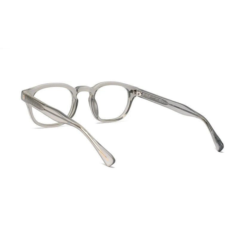 FlexiTint | Transparent Greenish Grey Medium Full Rim Square Computer Glasses for Men & Women [Photochromic]