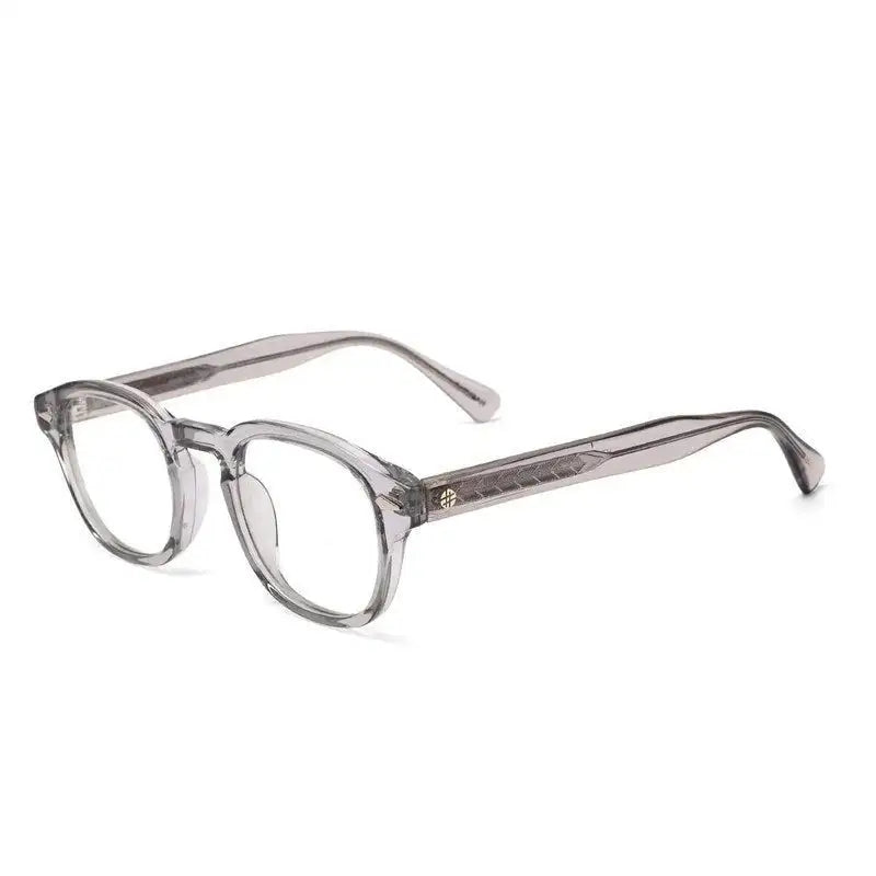 FlexiTint | Transparent Grey Medium Full Rim Square Computer Glasses for Men & Women [Photochromic]