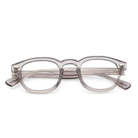 FlexiTint | Transparent Grey Medium Full Rim Square Computer Glasses for Men & Women [Photochromic]