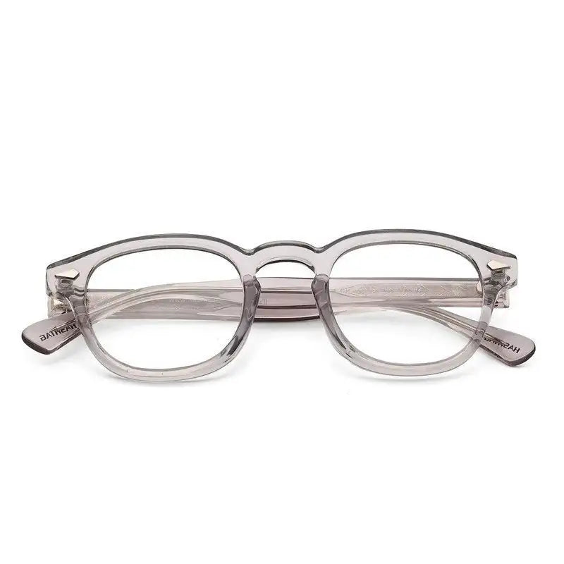 FlexiTint | Transparent Grey Medium Full Rim Square Computer Glasses for Men & Women [Photochromic]