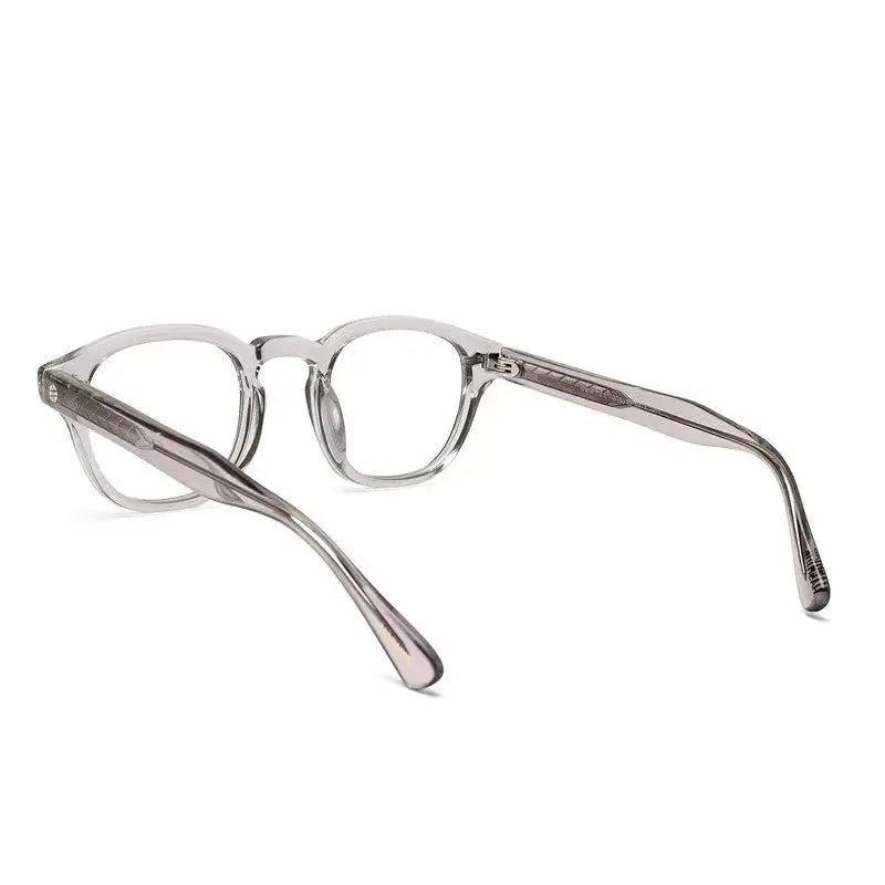 FlexiTint | Transparent Grey Medium Full Rim Square Computer Glasses for Men & Women [Photochromic]