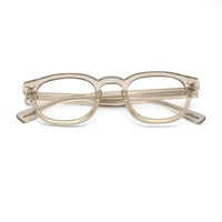 FlexiTint | Transparent Light Green Medium Full Rim Square Computer Glasses for Men & Women [Photochromic]
