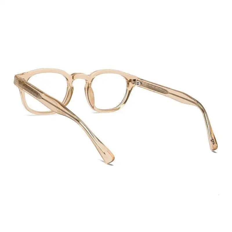 FlexiTint | Transparent Orange Medium Full Rim Square Computer Glasses for Men & Women [Photochromic]