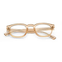FlexiTint | Transparent Orange Medium Full Rim Square Computer Glasses for Men & Women [Photochromic]