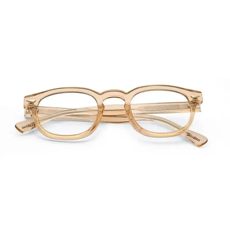 FlexiTint | Transparent Orange Medium Full Rim Square Computer Glasses for Men & Women [Photochromic]