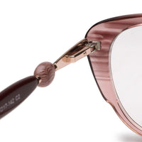 Fluxion Light Reddish Brown Medium Full Rim Cat Eye with Spring Hinges Eyeglasses for Women — Hashtag Eyewears
