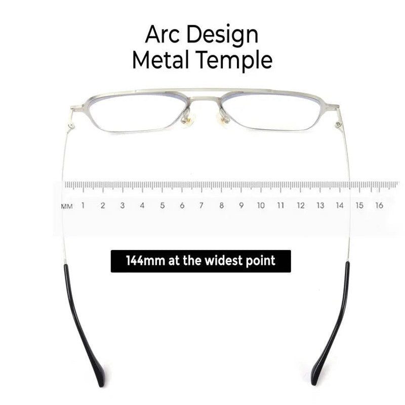 Fluxon | Silver Large Full Rim Square Clip-on for Men & Women [Clip-on]