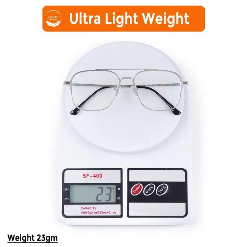 Fluxon Silver Large Full Rim Square Clip-on for Men & Women — Hashtag Eyewears