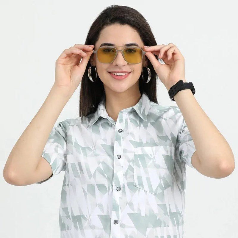 Fluxon Silver Large Full Rim Square Clip-on for Men & Women — Hashtag Eyewears