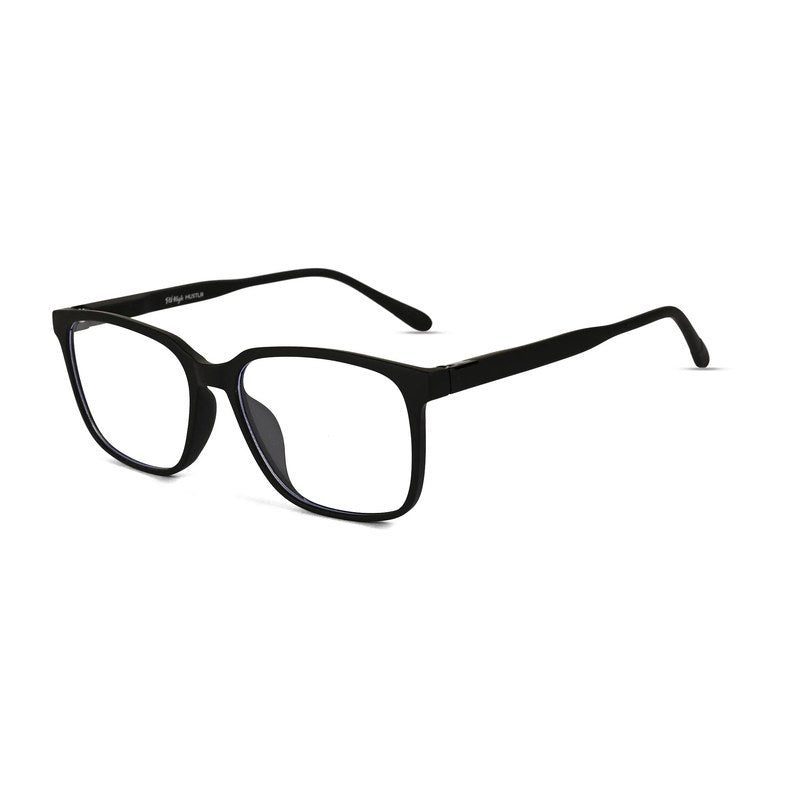 Focusly Black Medium Full Rim RECTANGLE Computer Glasses for Men & Women — Hashtag Eyewears
