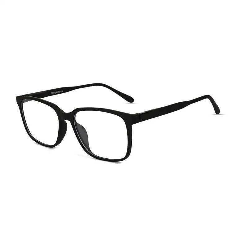 Focusly | Black Medium Full Rim RECTANGLE Computer Glasses for Men & Women [Blue Block]