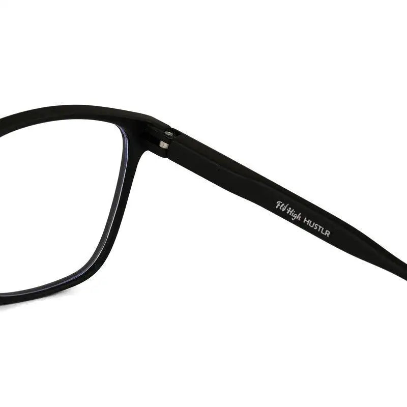 Focusly | Black Medium Full Rim RECTANGLE Computer Glasses for Men & Women [Blue Block]