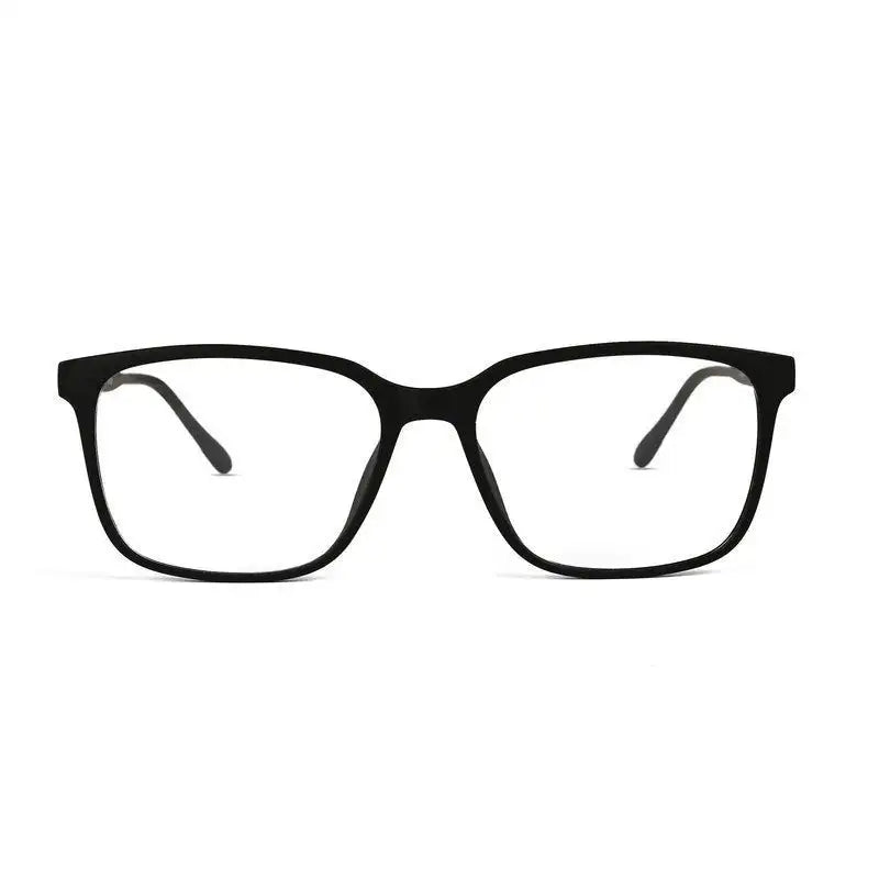 Focusly | Black Medium Full Rim RECTANGLE Computer Glasses for Men & Women [Blue Block]