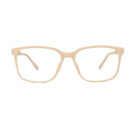 Focusly Cream Medium Full Rim RECTANGLE Computer Glasses for Men & Women — Hashtag Eyewears