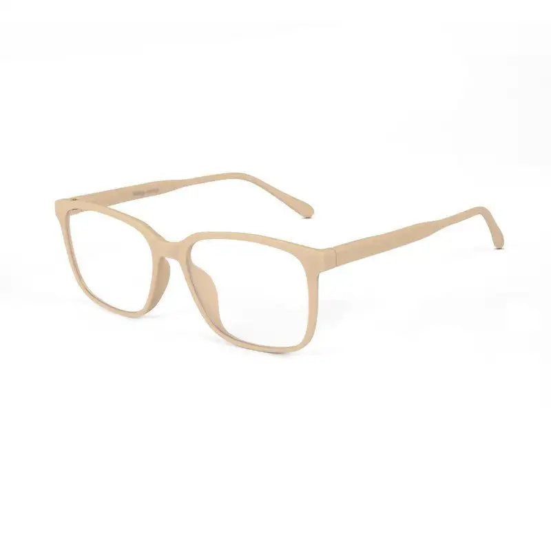 Focusly | Cream Medium Full Rim RECTANGLE Computer Glasses for Men & Women [Blue Block]